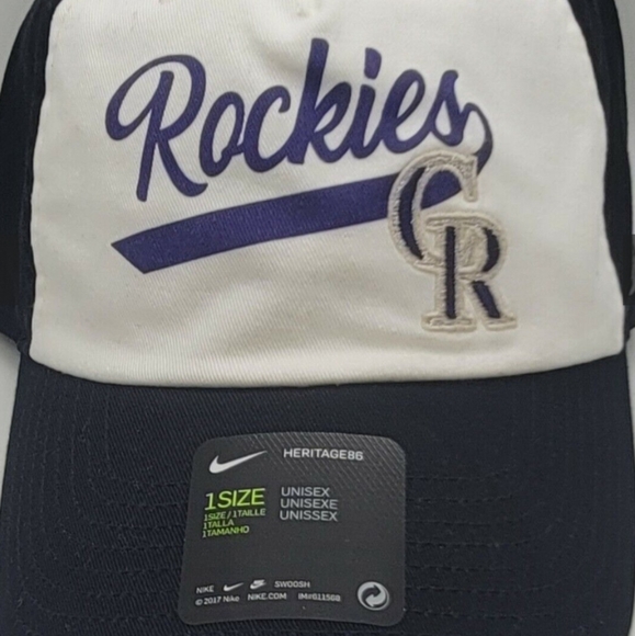 NWT Unisex Colorado Rockies Nike Adjustable Hat - Picture 2 of 8